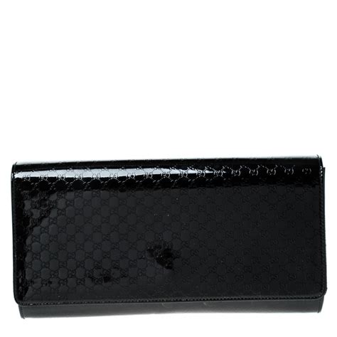 gucci black patent clutch with silver buckle|gucci guccissima clutch.